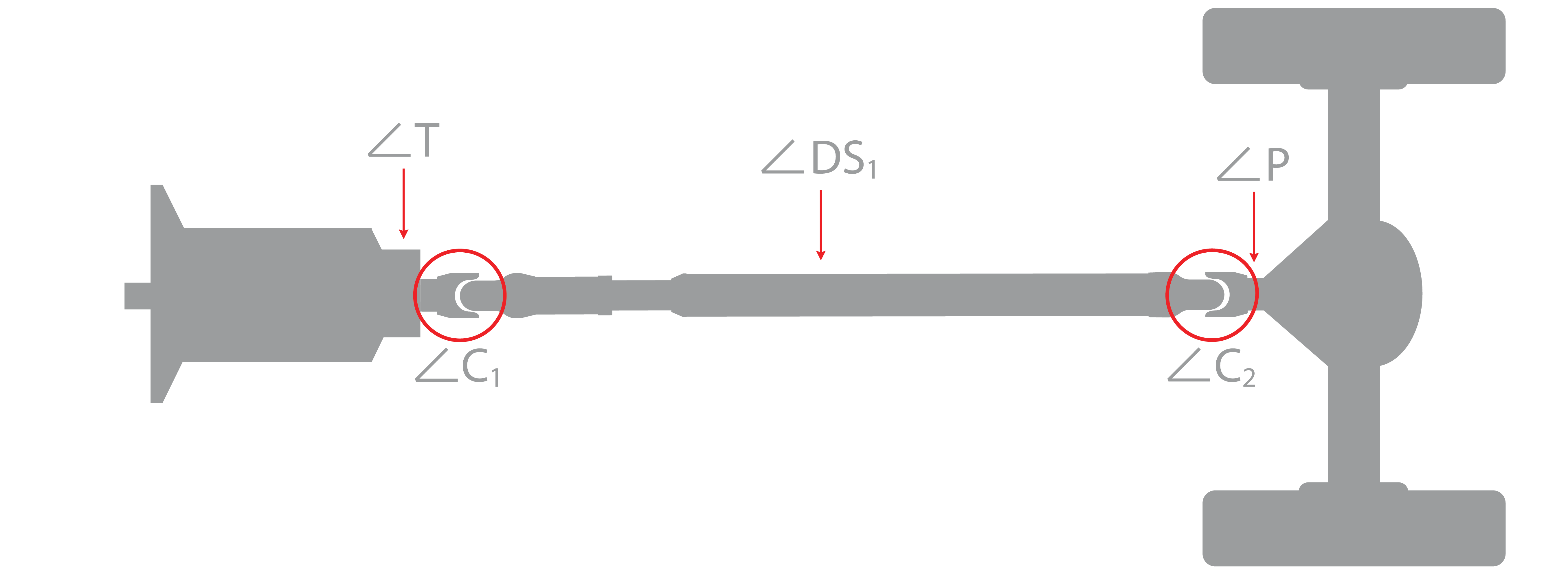 1 Piece Driveshaft Top View
